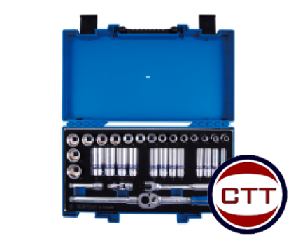 33 PC. 3/8 "BỘ CỜ LÊ Ổ CẮM 12PT DR.