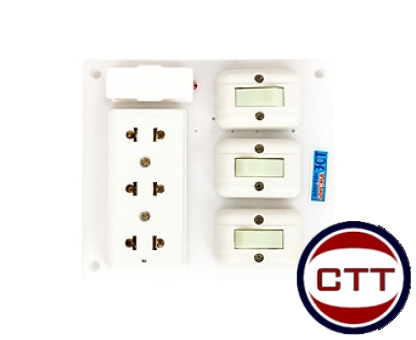TÁP LÔ 3 CÔNG TẮC Ổ 3 SOPOKA-BN3