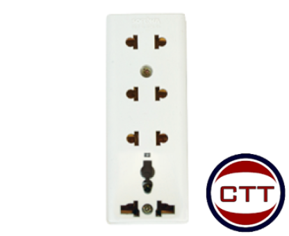 Ổ CẮM 3 Ổ 2 CHẤU+1 Ổ 3 CHẤU-E26 SOPOKA