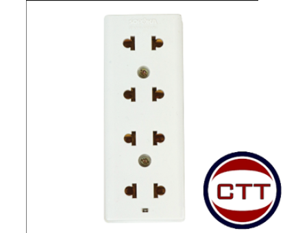 Ổ CẮM 3 Ổ 2 CHẤU+1 Ổ 3 CHẤU-E25 SOPOKA