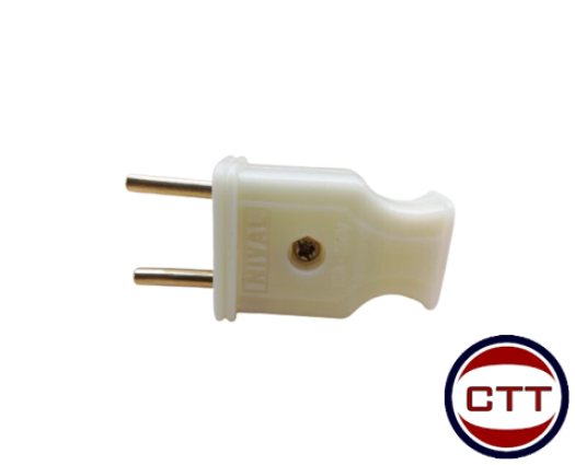 PHÍCH CẮM TRẮNG 10A CHÂN TRÒN-4.0-ABS-PN106-NIVAL