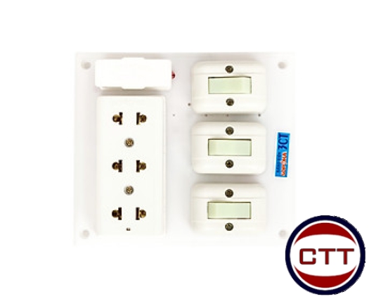 TÁP LÔ 3 CÔNG TẮC Ổ 3 SOPOKA-BN3