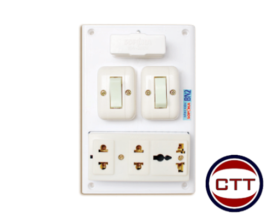 TÁP LÔ 2 CÔNG TẮC Ổ 3 SOPOKA-BN2