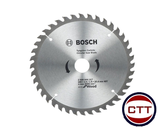 LƯỠI CẮT GỖ 180X25.4XT40-BOSCH-2608644317