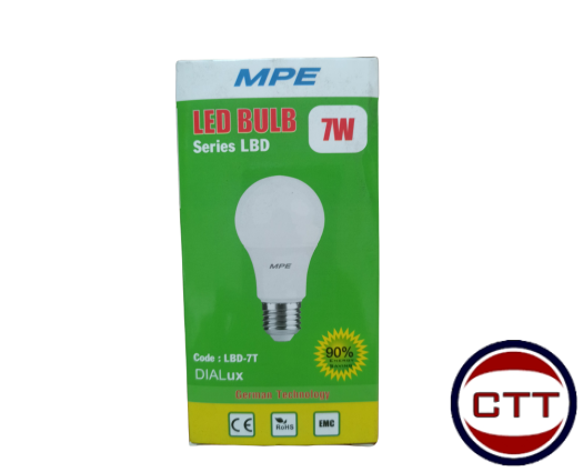 ĐÈN LED BULB 7W MPE LBD3-7