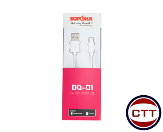 DÂY XẠC ĐIỆN THOẠI MICRO USB DQ01 SOPOKA