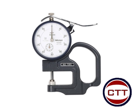 ĐỒNG HỒ ĐO ĐỘ DẦY 0-10MM-0.01 MÃ HIỆU 7301 MITUTOYO